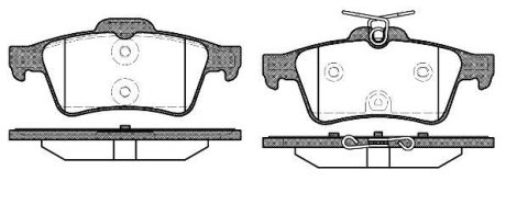 Колодки тормозные диск. задн. (Remsa) Ford Focus III C-max II / PSA 508 / Renault Latitude (P9423.40) WOKING P942340