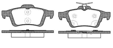 Колодки тормозные диск. задн. (Remsa) Ford C-max ii 1.0 10-,Ford C-max ii 1.6 10- (P9423.70) WOKING P942370 (фото 1)