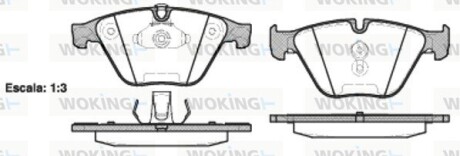 Гальмівні колодки пер. BMW 5 (F10) 10- (ATE) (155,1x68,5x18,9) WOKING P9573.20