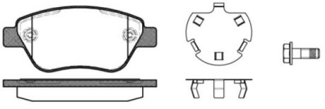 Колодки тормозные диск. перед. (Remsa) Opel Corsa D / Fiat Doblo 01>10 (P9583.30) WOKING P958330