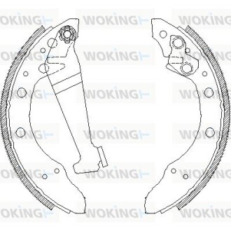 Колодки тормозные бараб. задн. (Remsa) Skoda Fabia (99>), (07>), (14>) / VW POLO (02>), (09>), (14>) (Z4046.00) WOKING Z404600 (фото 1)