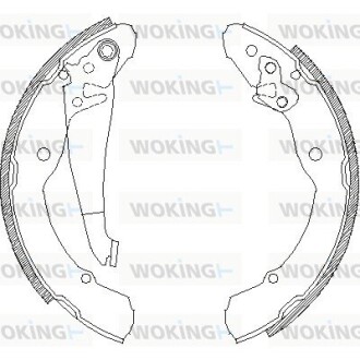 Колодки тормозные бараб. задн. (Remsa) Skoda Octavia I (99>), Octavia II (04>), Rapid (12>) (Z4082.00) WOKING Z408200