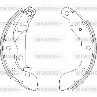 Колодки тормозные бараб. задн. (Remsa) Chevrolet Aveo T250 T300 (Z4208.00) WOKING Z420800 (фото 1)