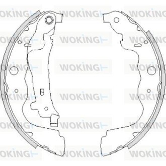 Колодки тормозные бараб. задн. (Remsa) Dacia Dokker 1.2 12-,Dacia Dokker 1.5 12- (Z4237.00) WOKING Z423700