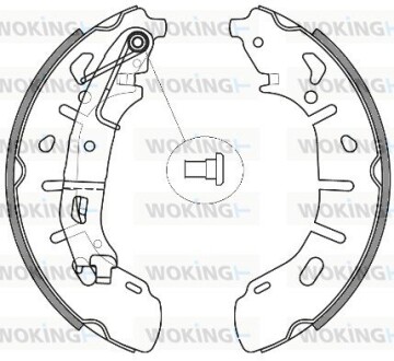 Колодки тормозные бараб. задн. (Remsa) Fiat Doblo 10> (Z4263.00) WOKING Z426300