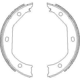 Колодки ручного гальма BMW 3(E46,E90-92) 00-13/5(E39) 95-04/X1(E84) 09-15 (ATE) WOKING Z4716.00 (фото 1)