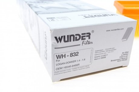 Фільтр повітряний WUNDER FILTER WH 832