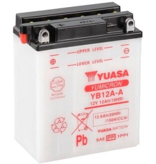 МОТО 12V 12,6Ah YuMicron Battery (сухозаряжений) YUASA YB12A-A