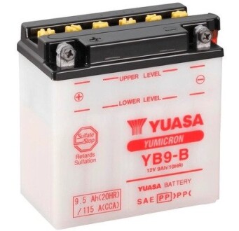 МОТО 12V 9,5Ah YuMicron Battery (сухозаряжений) YUASA YB9-B