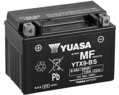 МОТО 12V 8Ah MF VRLA Battery (сухозаряжений) YUASA YTX9-BS