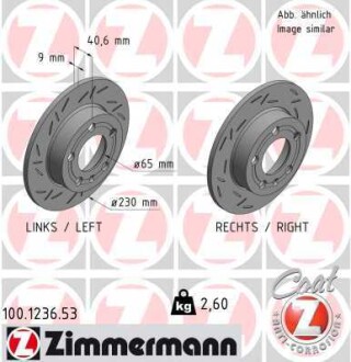 Гальмівний диск ZIMMERMANN 100.1236.53