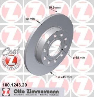 Диск гальмівний ZIMMERMANN 100.1243.20