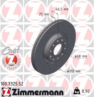 Диск гальмівний SPORT Z ZIMMERMANN 100332552