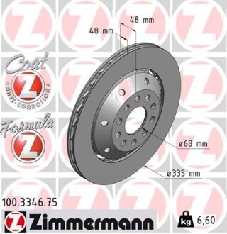 Тормозной диск ZIMMERMANN 100334675