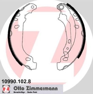Комплект тормозных колодок ZIMMERMANN 10990.102.8 (фото 1)