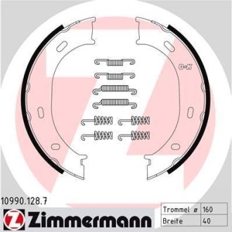 Комплект тормозных колодок, стояночная тормозная система ZIMMERMANN 10990.128.7 (фото 1)