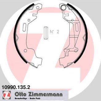 Комплект тормозных колодок ZIMMERMANN 10990.135.2 (фото 1)
