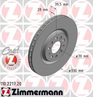 Тормозной диск ZIMMERMANN 110.2217.20 (фото 1)