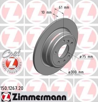 Тормозной диск ZIMMERMANN 150126720 (фото 1)