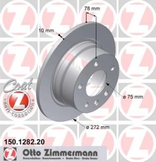 Тормозной диск ZIMMERMANN 150 1282 20