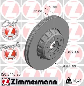 Тормозной диск ZIMMERMANN 150.3416.75