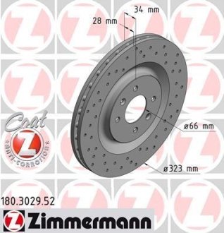 Тормозной диск ZIMMERMANN 180.3029.52 (фото 1)