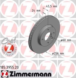 Тормозной диск ZIMMERMANN 185.3955.20