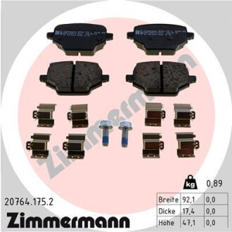 Комплект гальмівних колодок ZIMMERMANN 20764.175.2