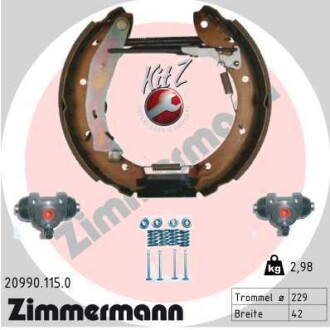 Комплект тормозных колодок ZIMMERMANN 20990.115.0