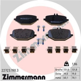 Комплект гальмівних колодок ZIMMERMANN 22723.190.3