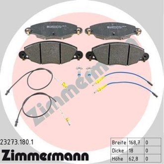 Колодки гальмівні дискові, комплект ZIMMERMANN 23273.180.1