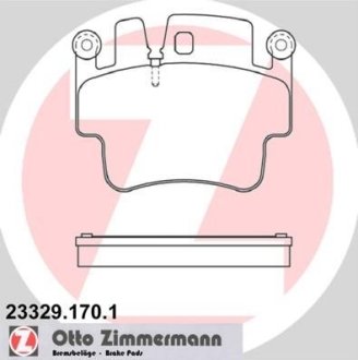 Колодки гальмівні дискові, комплект ZIMMERMANN 23329.170.1