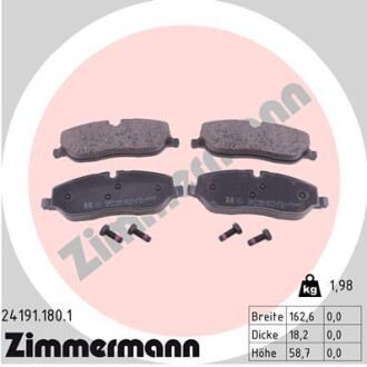 Колодки гальмівні дискові ZIMMERMANN 24191.180.1