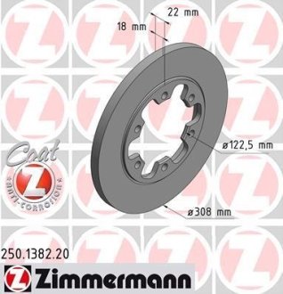 Гальмiвнi диски заднi ZIMMERMANN 250138220