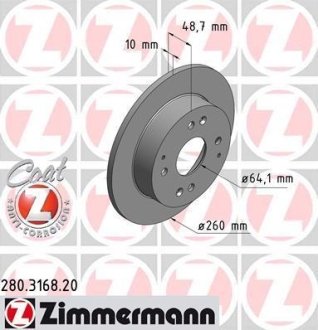 Тормозной диск ZIMMERMANN 280316820