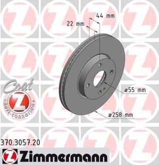 Тормозной диск ZIMMERMANN 370.3057.20