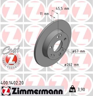 Тормозной диск ZIMMERMANN 400140220