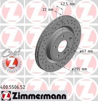 Тормозной диск ZIMMERMANN 400.5506.52 (фото 1)