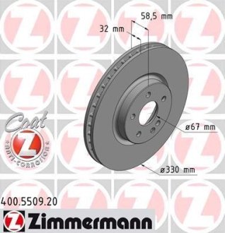 Диск гальмівний ZIMMERMANN 400.5509.20