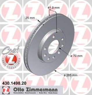 Диск гальмівний ZIMMERMANN 430149820