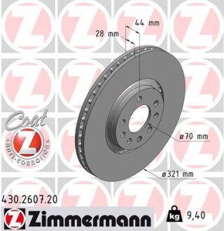 Тормозной диск ZIMMERMANN 430260720