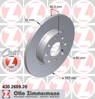 Тормозной диск ZIMMERMANN 430 2609 20 (фото 1)