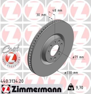 Тормозной диск ZIMMERMANN 440.3134.20