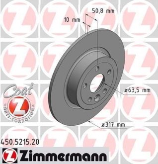 Диск гальмівний ZIMMERMANN 450521520