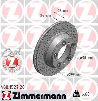 Тормозной диск ZIMMERMANN 460.1527.20