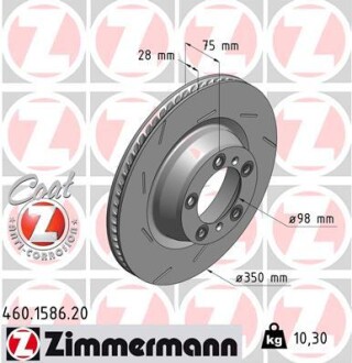 Тормозной диск ZIMMERMANN 460.1586.20