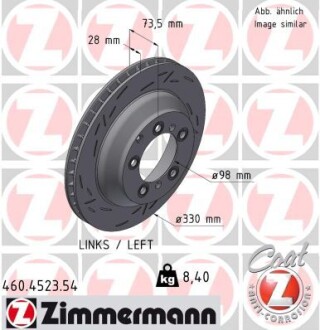 Гальмiвнi диски BLACK Z лiвий ZIMMERMANN 460452354