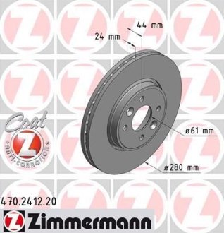 Гальмiвнi диски переднi ZIMMERMANN 470241220
