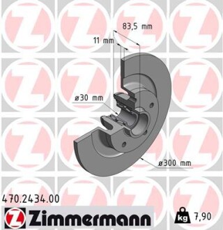 Тормозной диск ZIMMERMANN 470243400