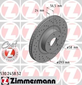 Тормозной диск ZIMMERMANN 530245852 (фото 1)